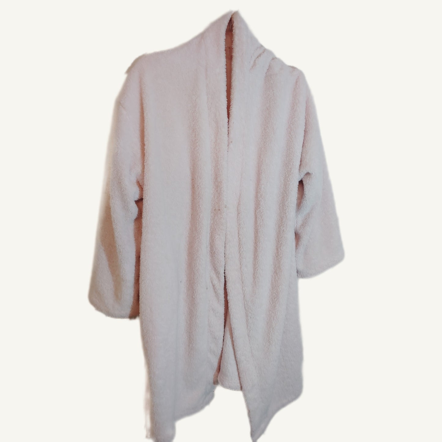 Bath & Body Works Pink Plush Robe L/XL Cozy Loungewear VTG Shawl Collar Fuzzy