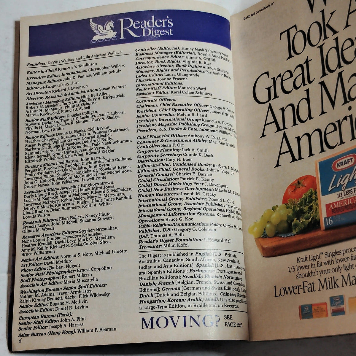 Reader's Digest April 1993 Magazine - Vintage Collectible Back Issue