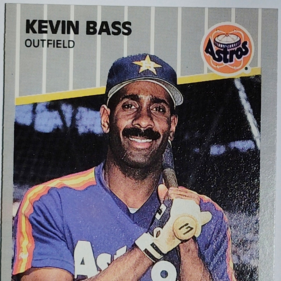 1989 Fleer Kevin Bass #351 Houston Astros Outfield - Rainbow Jersey VG/EX