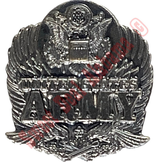 United States Army Hat, Lapel or Tie Pin, 7/8"H x 7/8"W, Pewter Finish