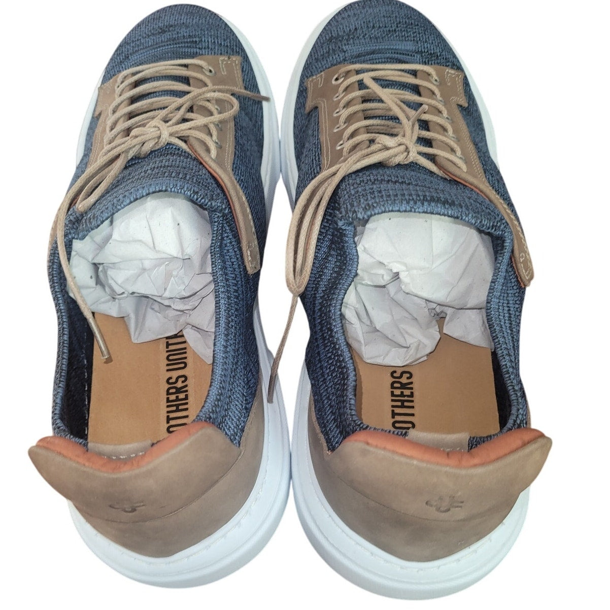 Brothers United Men’s Fashion Sneaker – Navy Lux Knit/Stone Nubuck, Size 11.5M