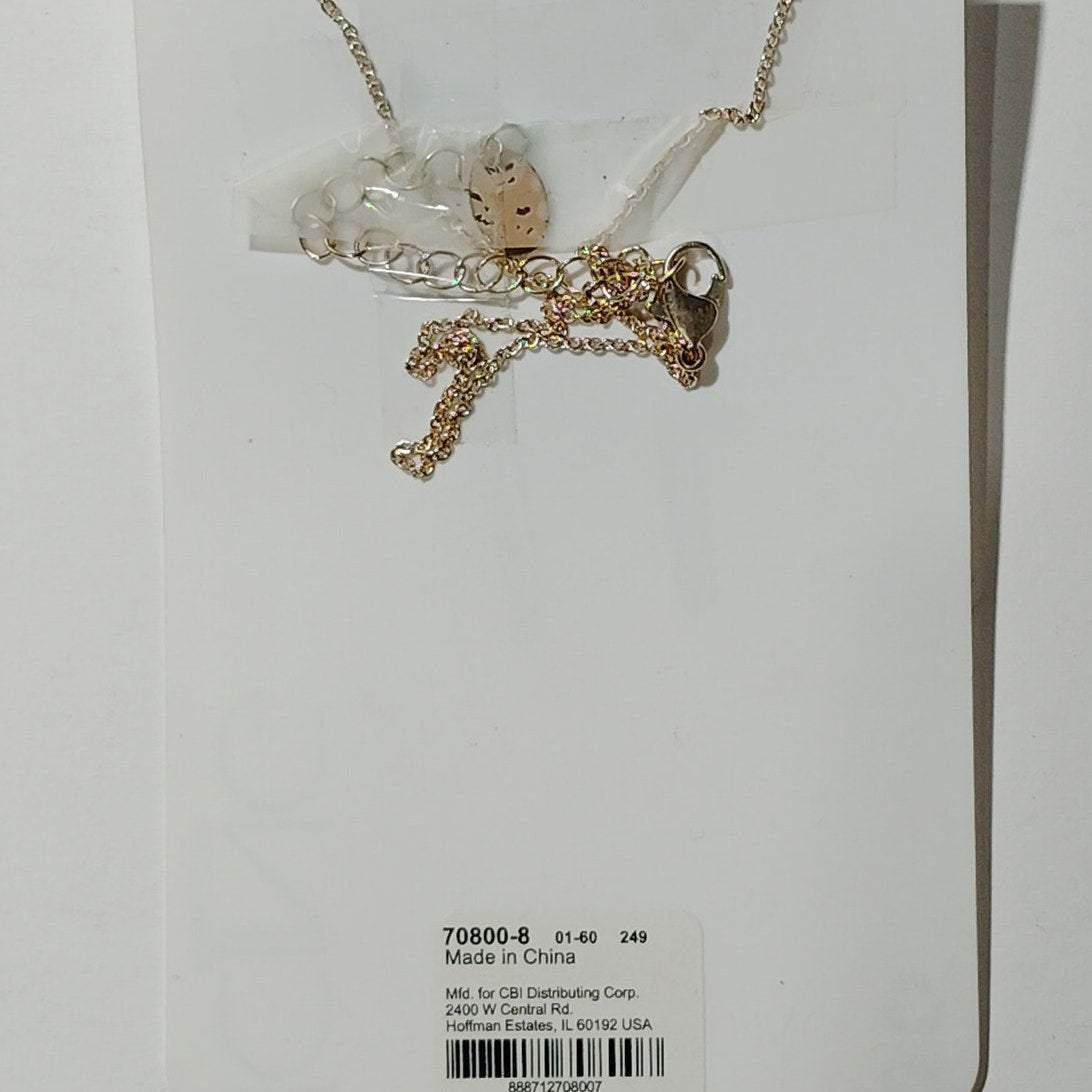 Icing Gold‑Tone Initial “h” Necklace, 16" + 3" Extension for adjusting – Women’s