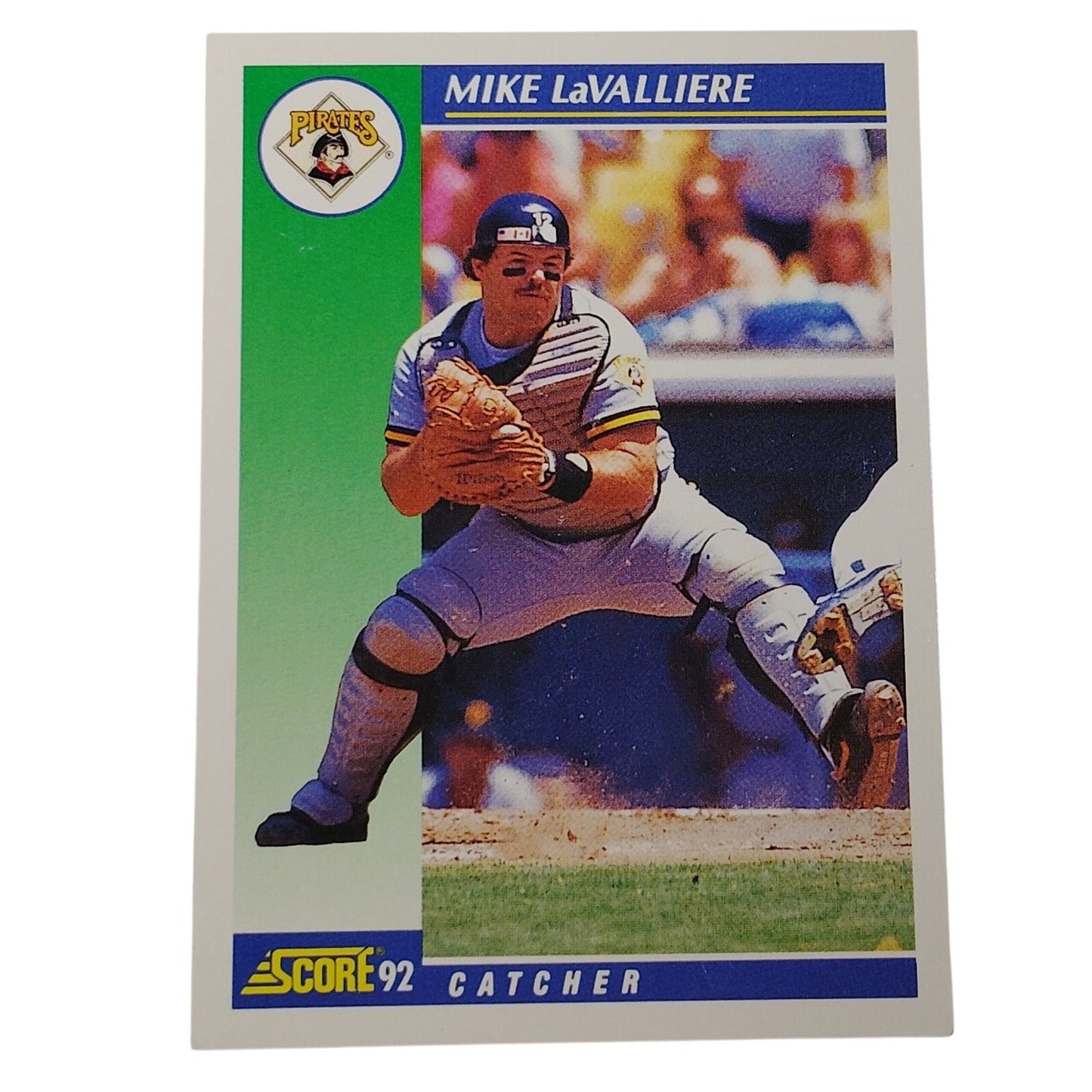 1992 Score Mike LaValliere #38 Pittsburgh Pirates Catcher MLB Baseball NM