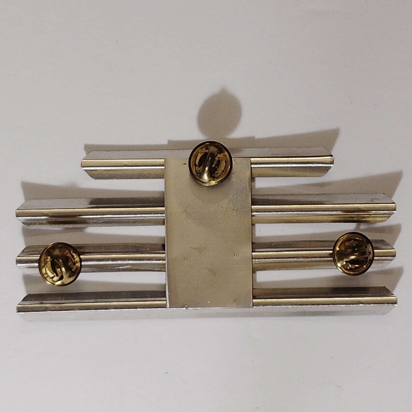 Mounting Rack Bar - 11 Ribbons (3/3/3/2 Centered w/ 1/8" Gap)  No-Shine Insignia