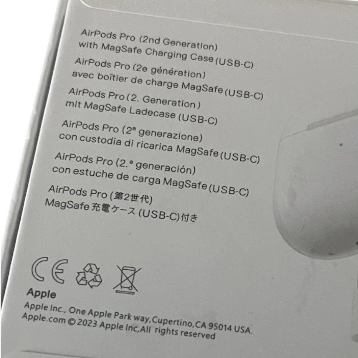 Apple MTJV3AM-A AirPods Pro Wireless Earbuds 2nd Generation with USB-C MagSafe Charging Case – White