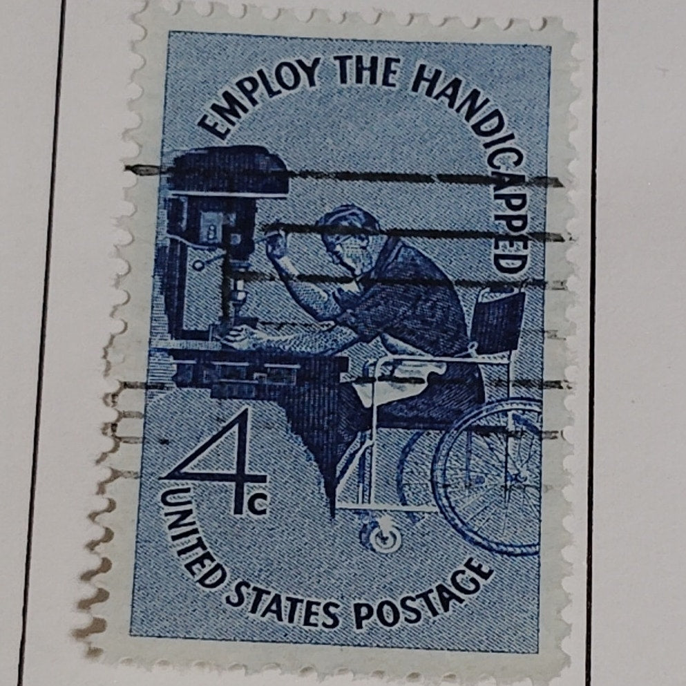 1960 Scott #1155 – 4¢ Employ the Handicapped / Disability Awareness – Canceled