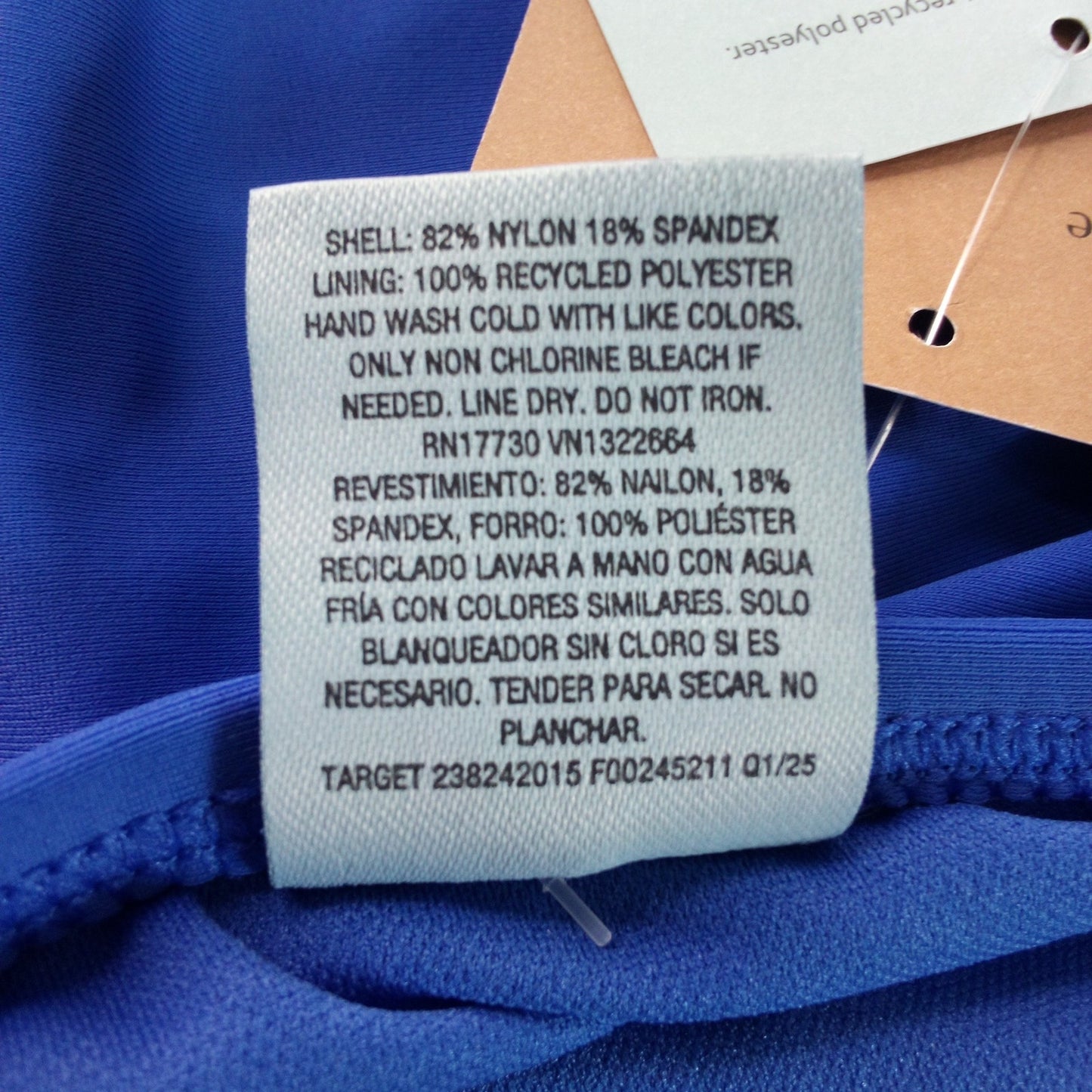 Shade & Shore Side‑Tie High‑Leg Bikini Bottom Cobalt Blue XL (16), Med Coverage