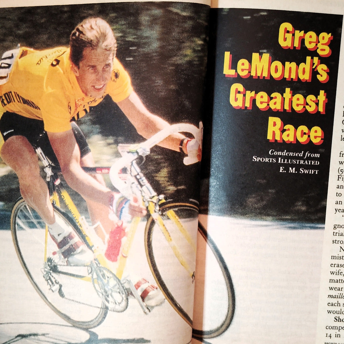 Reader's Digest June 1990 Greg LeMond Cycling Vintage Magazine Back Issue