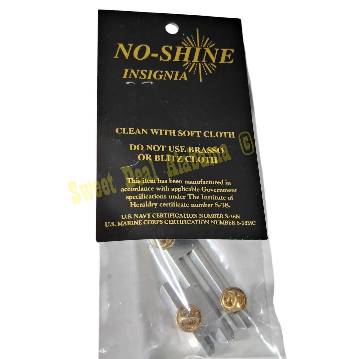 Mounting Rack, Bar for 6 Ribbons (3/2/1) Staggered Right, by No-Shine Insignia