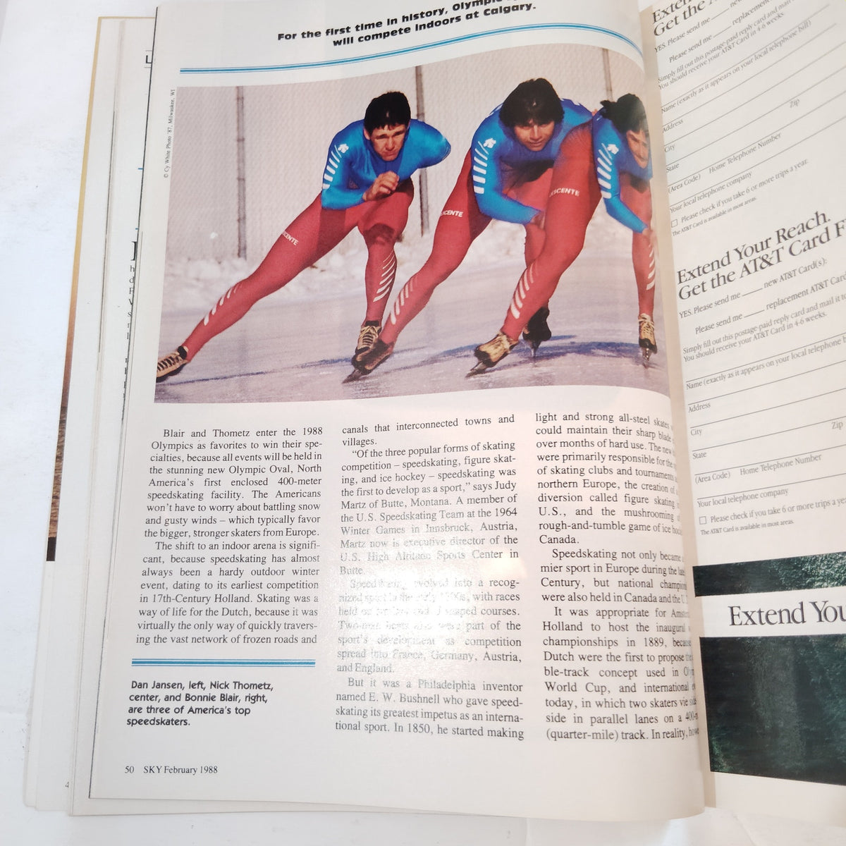 VTG Delta Sky Magazine - February 1988 In-Flight -Windsurfer Cover Avon Superman