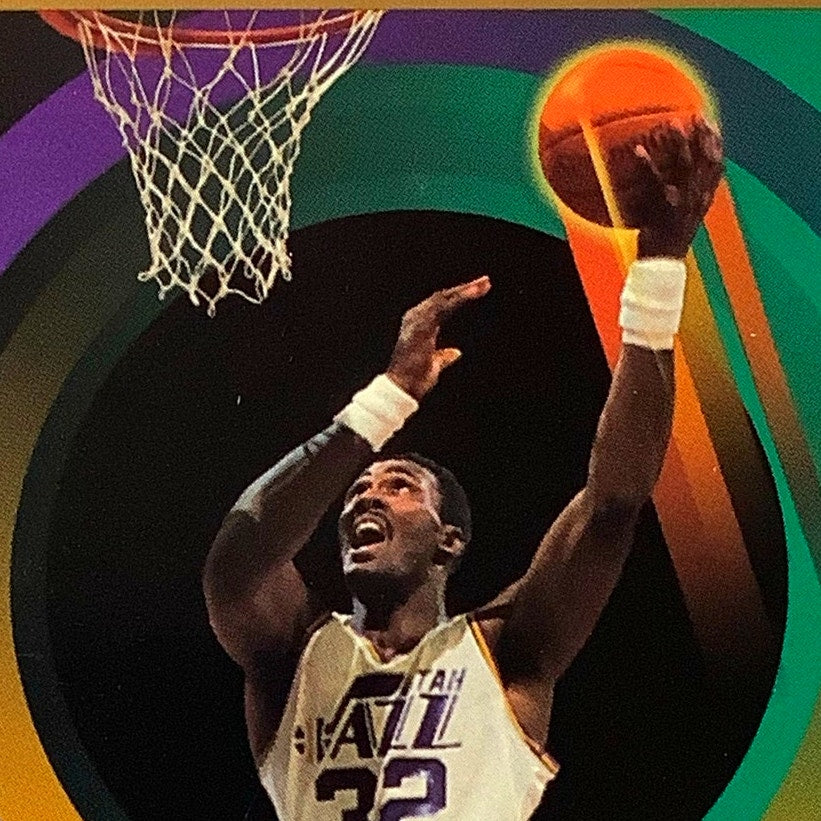 Karl Malone, Card #282, Utah Jazz, 1990 NBA Skybox NM+