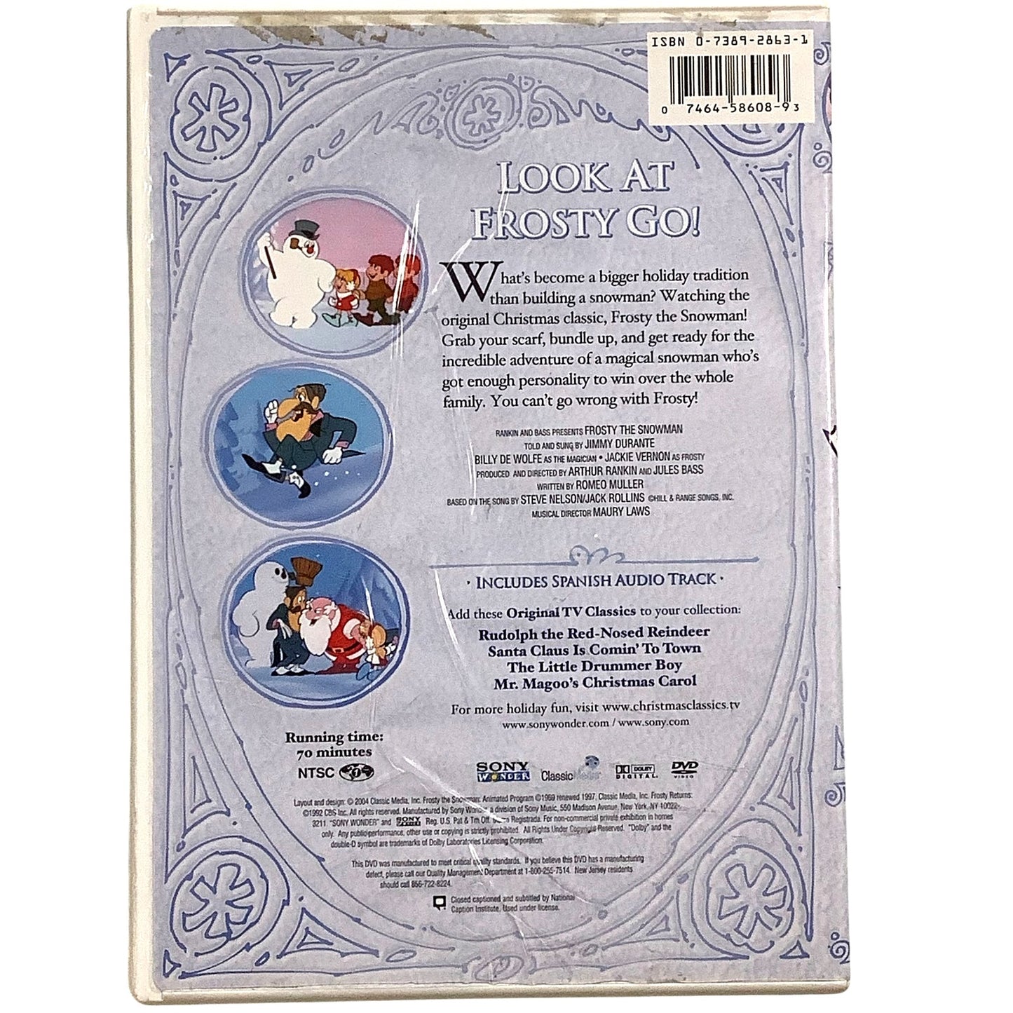 Frosty the Snowman, Frosty Returns, DVD 2004, 70 Minutes Runtime - Kids, Family