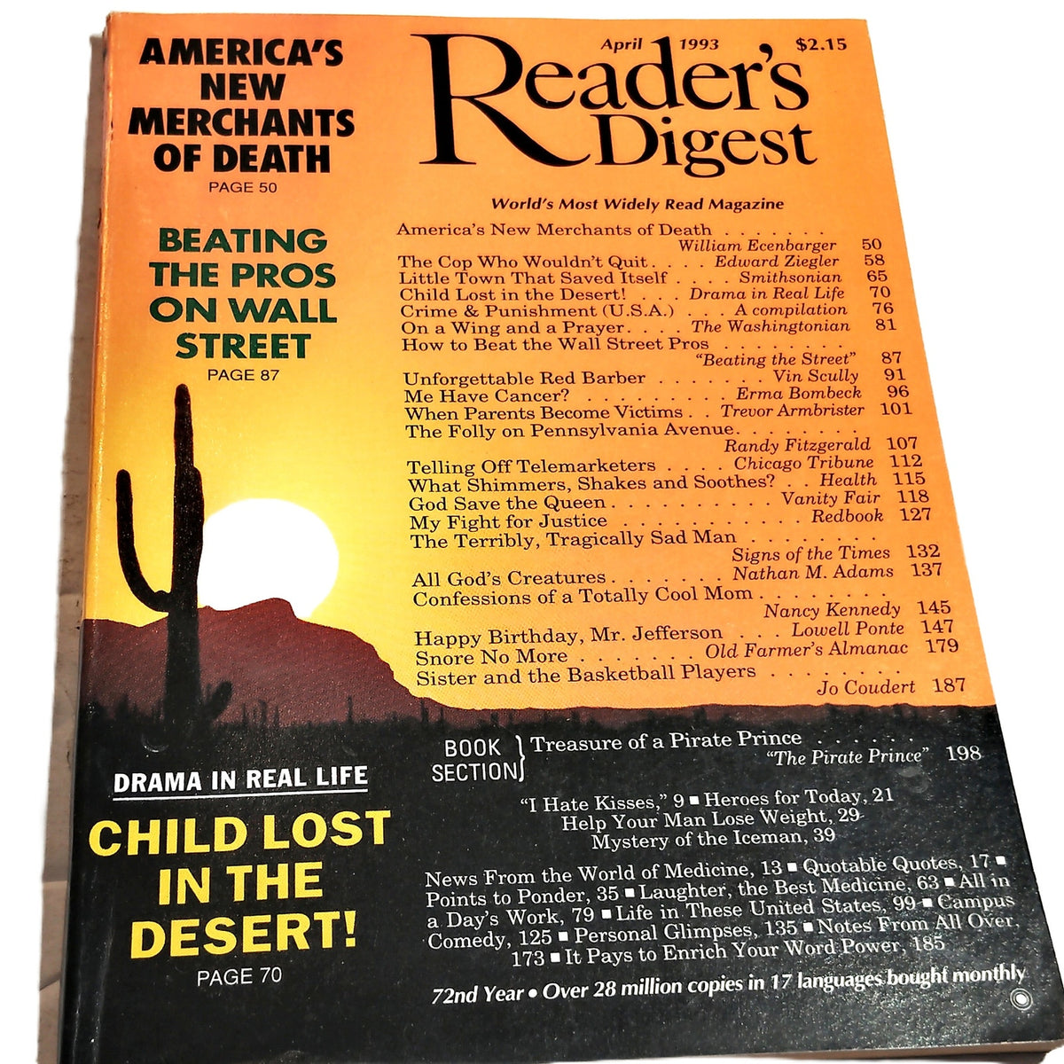Reader's Digest April 1993 Magazine - Vintage Collectible Back Issue