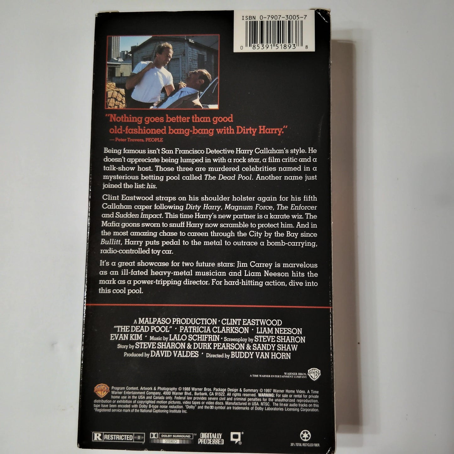 The Dead Pool VHS 1988 Clint Eastwood Dirty Harry Warner Home Video Action Thriller