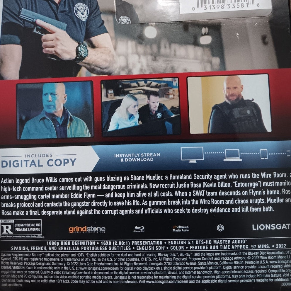 Wire Room - Blu-ray + Digital Copy, 2022 Action Thriller, Bruce Willis