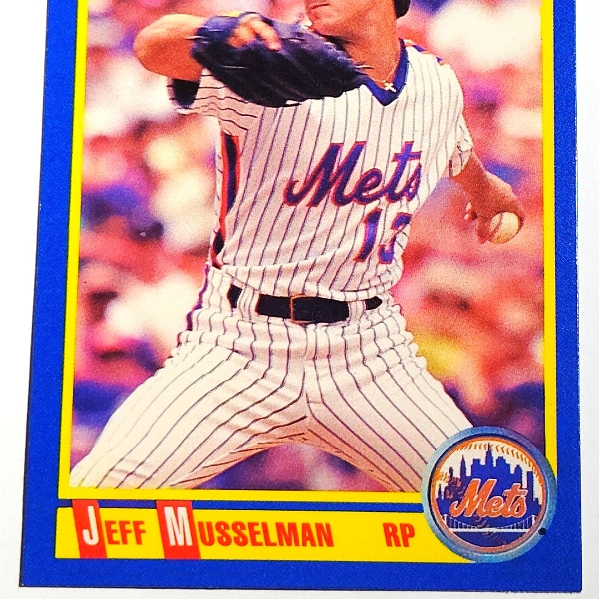 1990 Score Jeff Musselman #525 New York Mets Relief Pitcher MLB Baseball EX