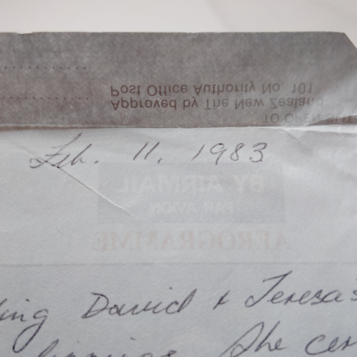1983 New Zealand Aerogramme Cover 40c Trout Stamp Papakura Airmail Letter
