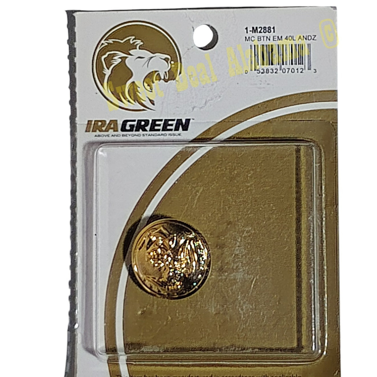 Ira Green Marine Corps: Three 40 Ligne Anodized Buttons (Only 2 Toggles Present)