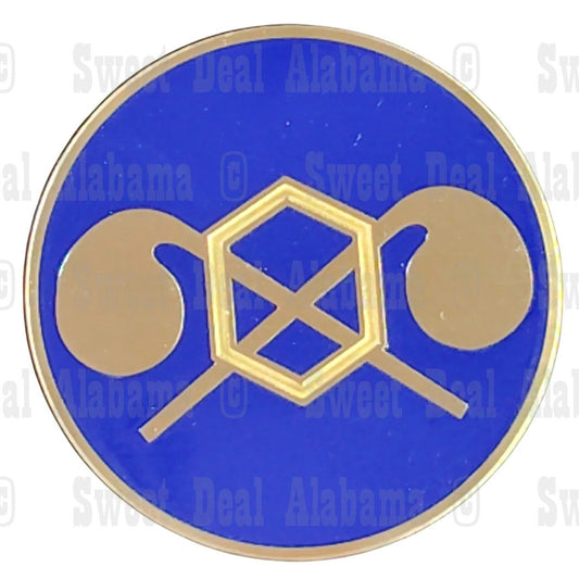 Metallic Army Chemical Corps Recessed Emblem, 2" Display Plaque Sticker Emblem
