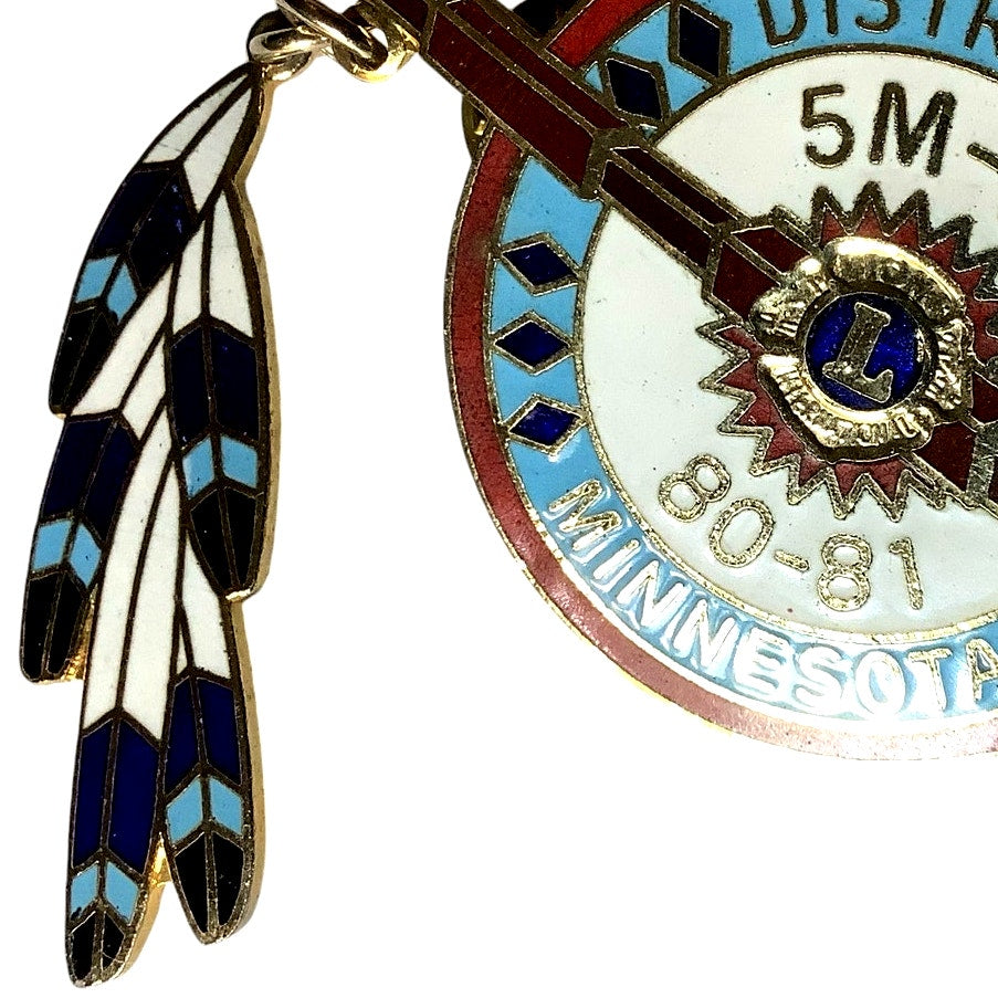 Vintage 1981 Lions Club International, Spirit Feathers Lapel Pin, 5M7 Minnesota
