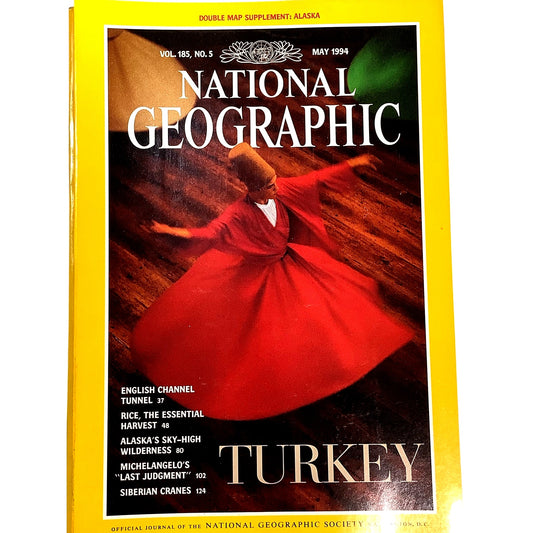 National Geographic Magazine May 1994, Turkey, English Channel, AK, Michelangelo