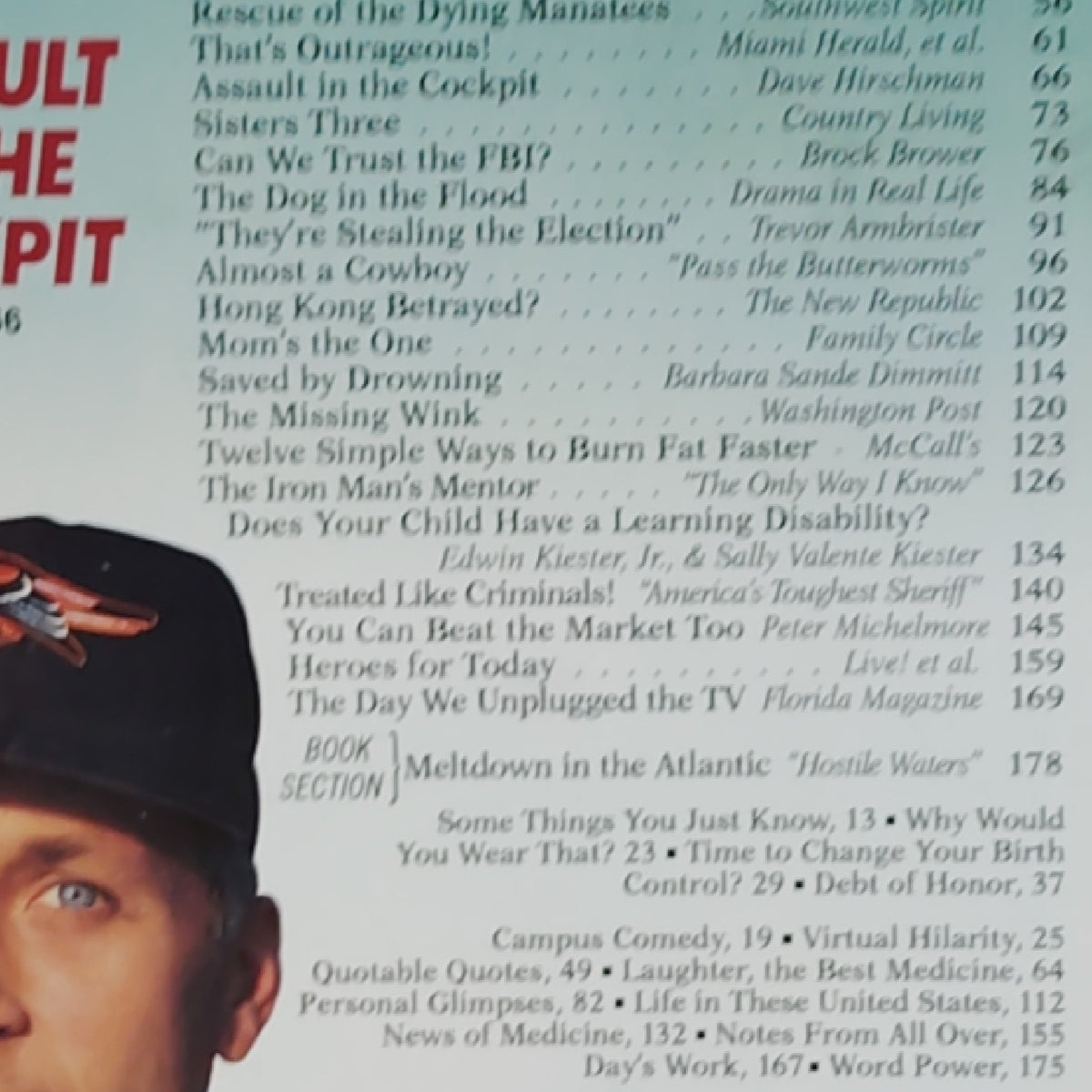 Reader's Digest August 1997 Cal Ripken Jr. Iron Man's Mentor Vintage Magazine