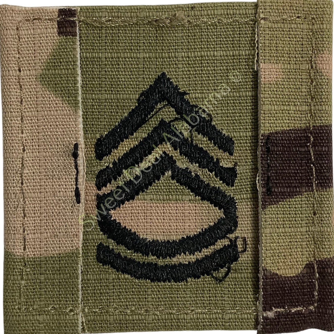 Embroidered Sergeant First Class OCP Sew-On Rank Insignia, Multi-Camo, 2"H x 2"W