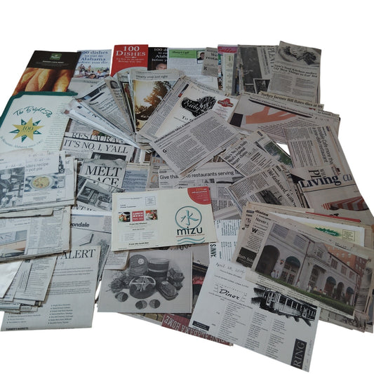 Vintage Alabama Restaurant Ephemera Collection (2010-2014) - Articles Assortment