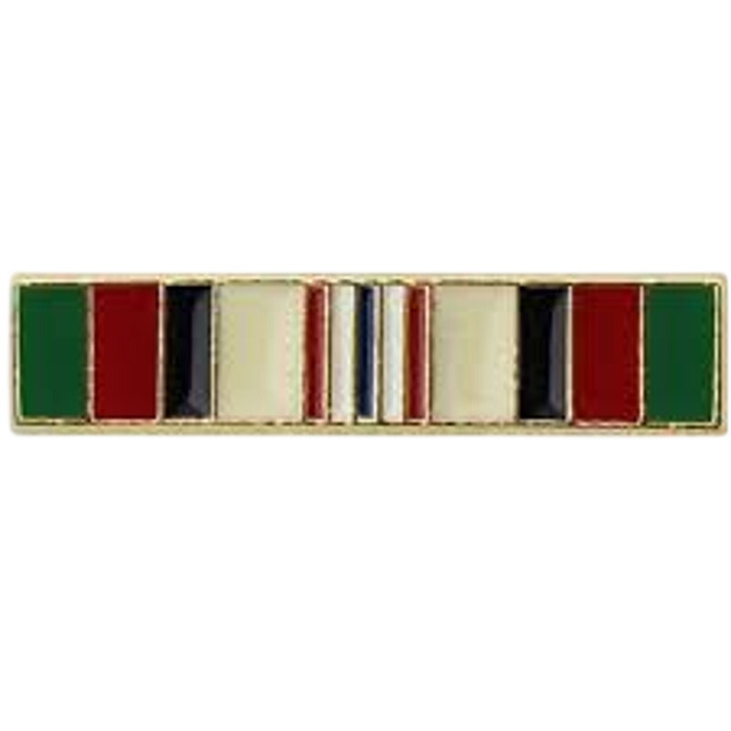Miniature Afghanistan Campaign Medal Mini Ribbon Bar Pin, 11/16" × 1/8"