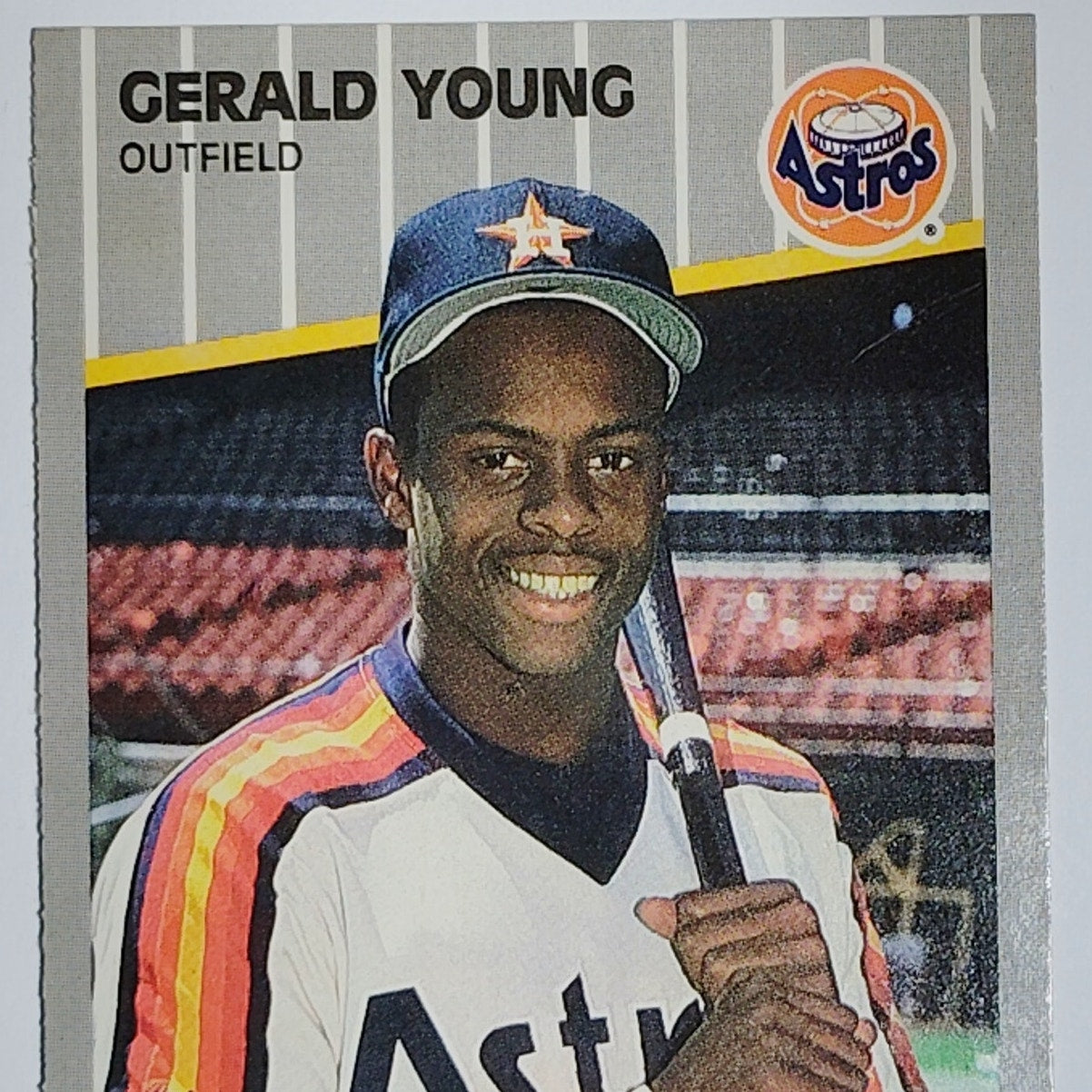 1989 Fleer Gerald Young #370 Houston Astros Outfield - Rainbow Jersey VG/EX