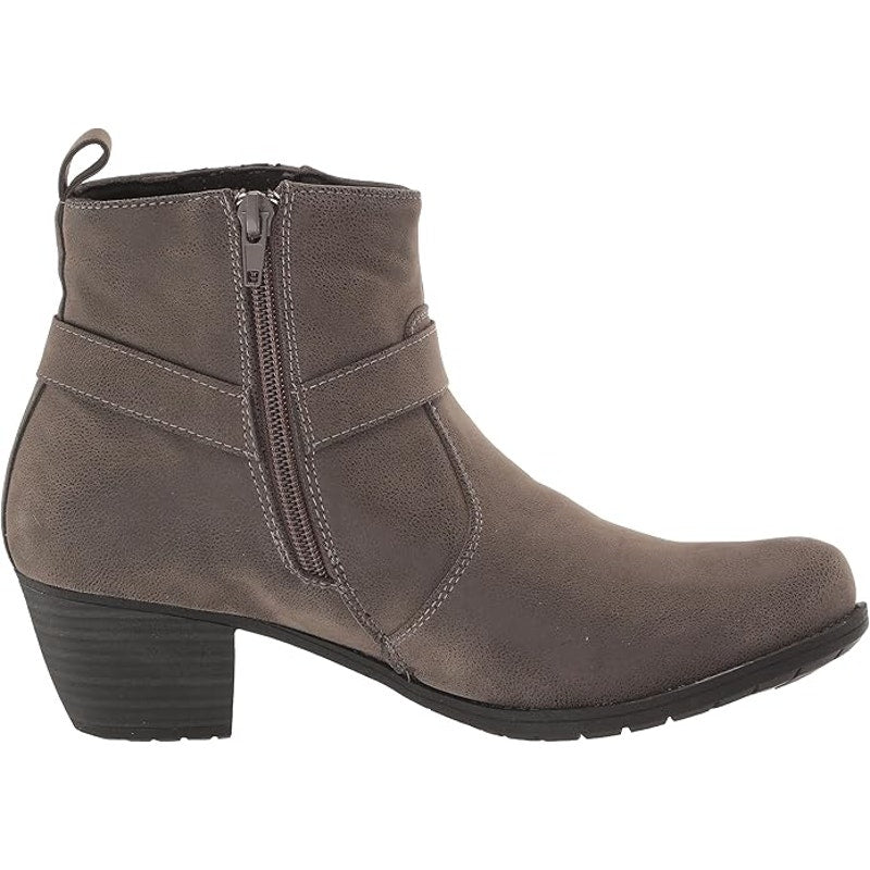 Easy Street Chicory Boot – Grey Matte, Women’s 7.5 Narrow, Block Heel Ankle Boot