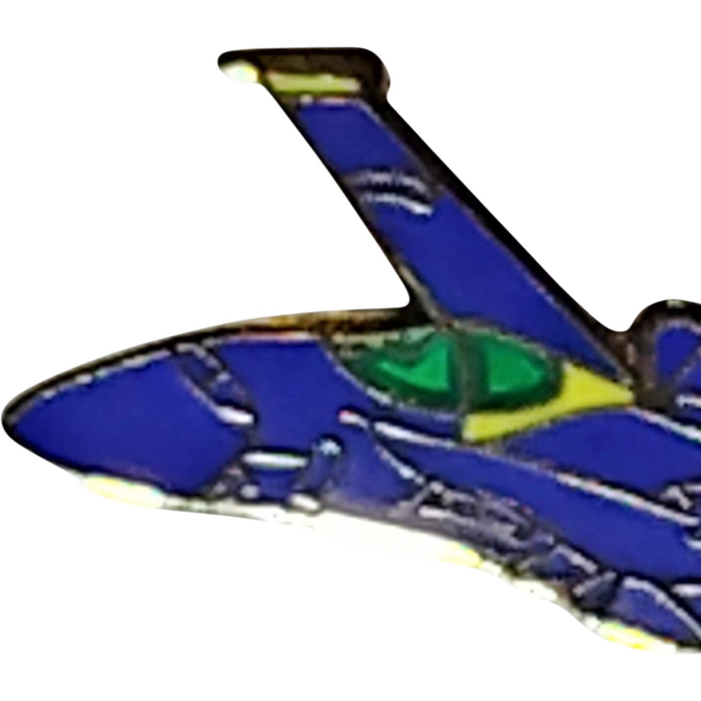 F/A-18 Hornet Hat, Lapel, Brooch Pin – 1-1/4" x 5/8", Blue/Yellow Enamel, Military Clutchback