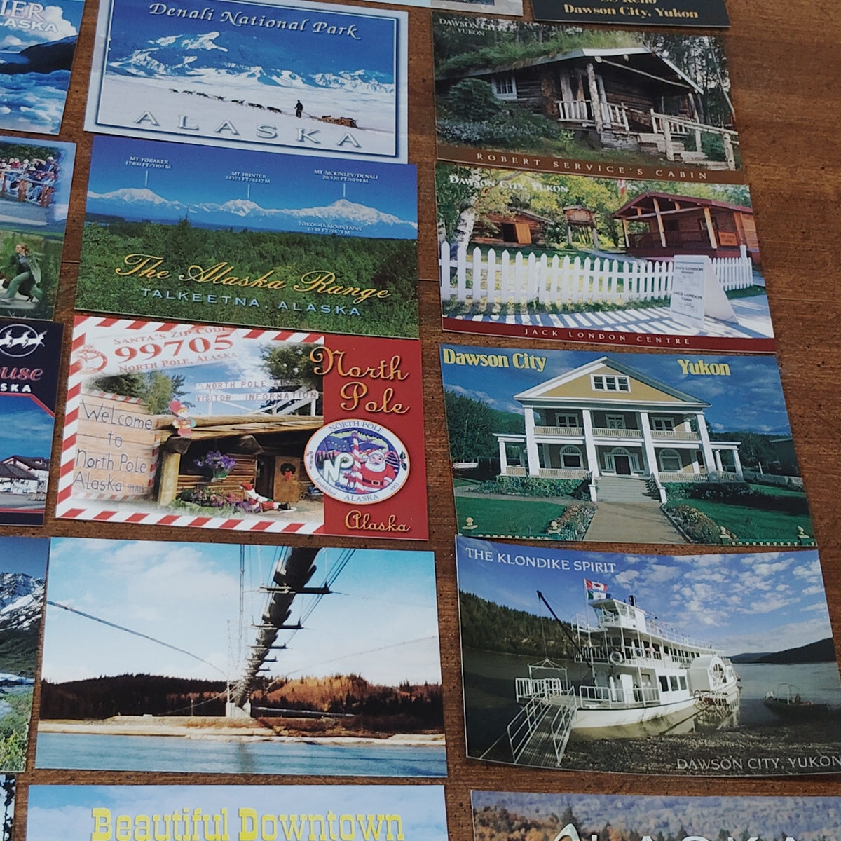 Vintage Alaska & Yukon Postcard Collection (23 pcs)- Glaciers, Wildlife, History