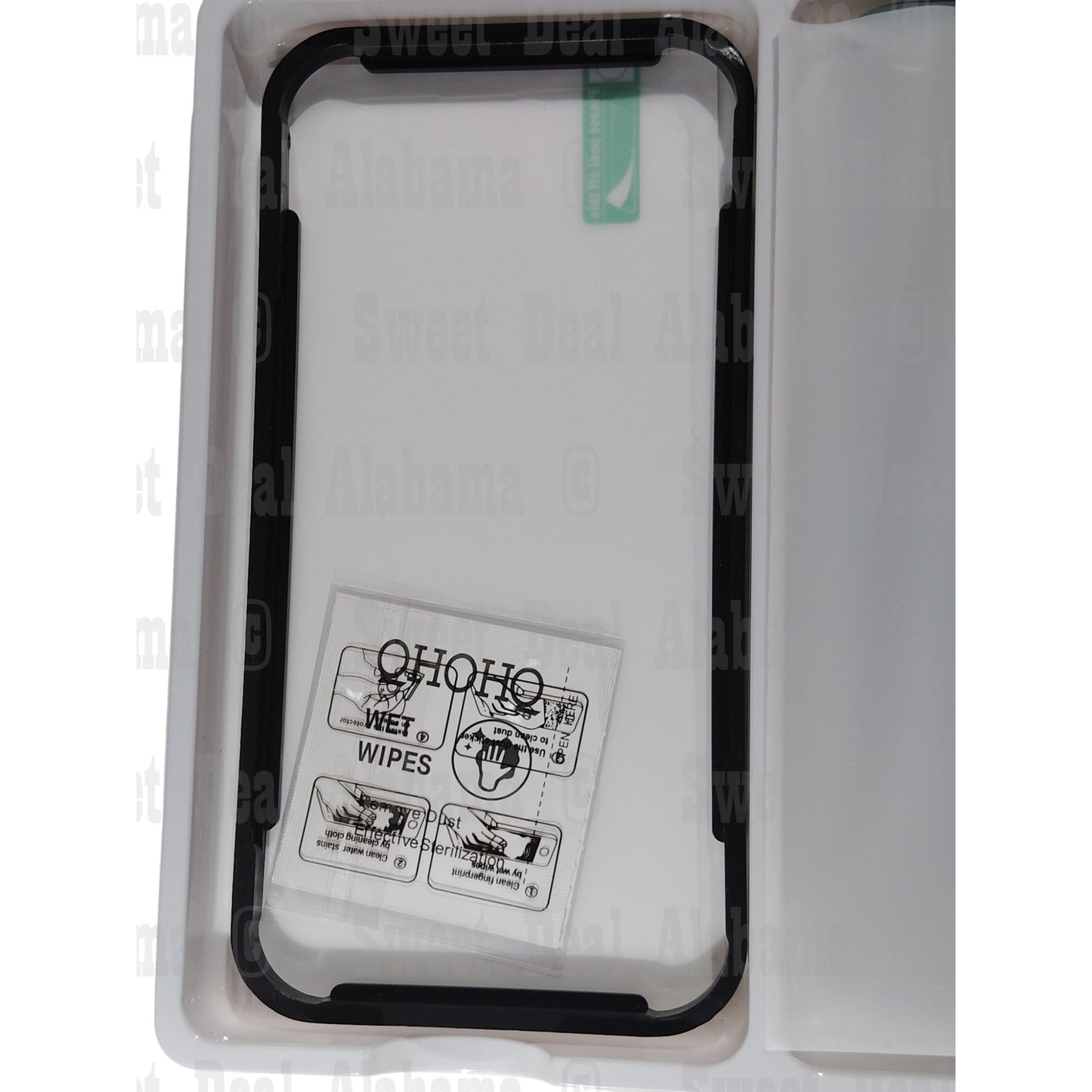 QHOQHO Cellphone Case w/ 2 Screen Protectors For iPhone 14 Pro Max, Color: Midnight Green