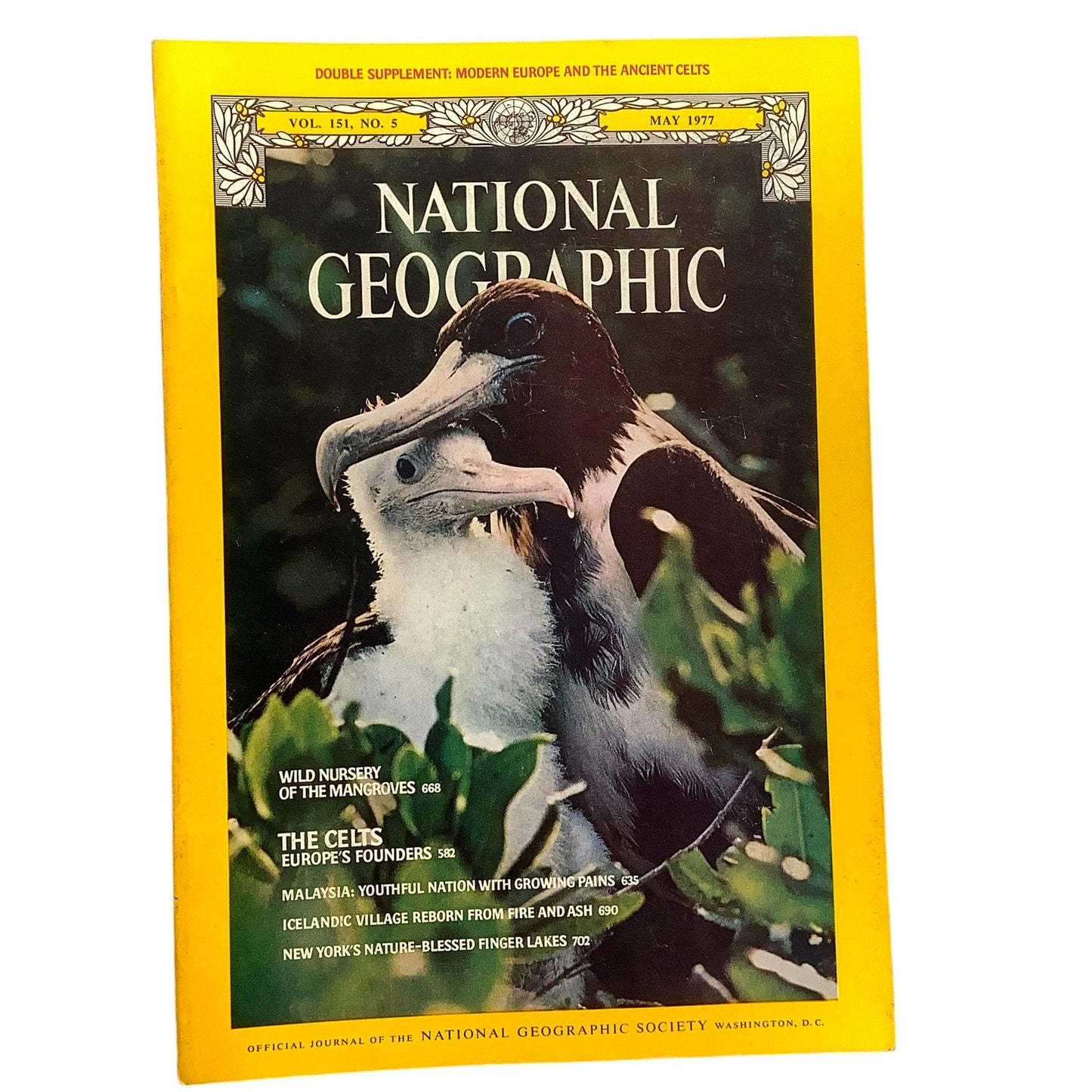 National Geographic May 1977 -The Celts, Malaysia, Florida Mangroves, Vestmannaeyjar Rises from the Ashes, New York's Dreamers and Doers...