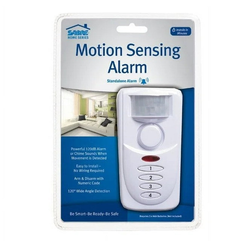 SABRE HS-MSA Motion Sensor Alarm – 120dB, White (UPC: 023063809274)
