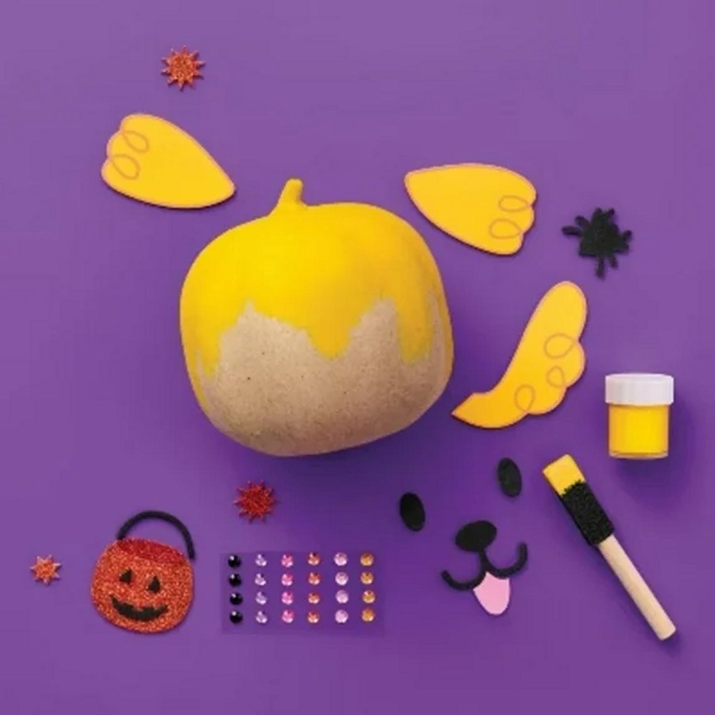 Kids Crafts - 4pk Paper Mache Dog Pumpkin Painting Kit – Mondo Llama