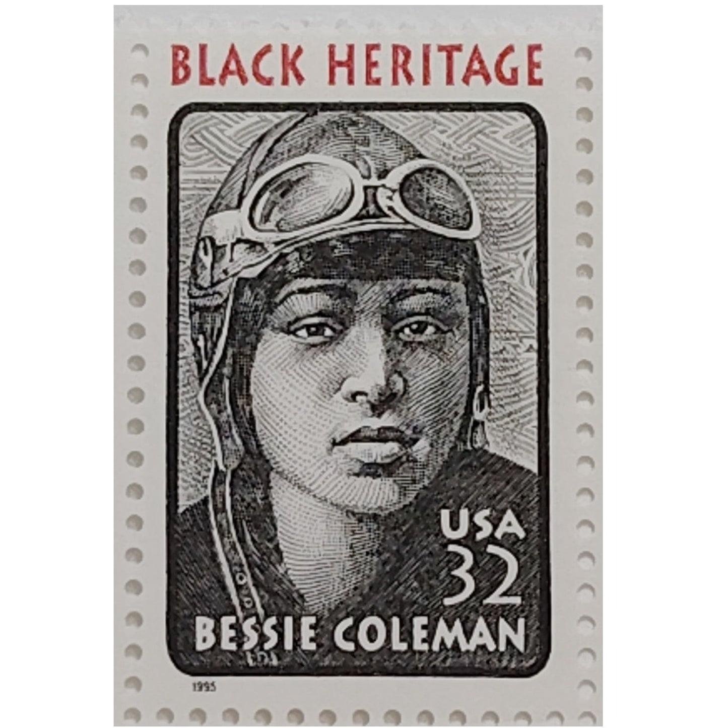 Block of 4 – 1995 USA 32¢ Bessie Coleman MNH Scott 2956 Black Heritage