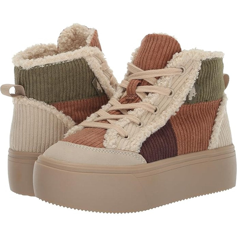 Rocket Dog Jr Flair Sneaker, Little Kid 1 Unisex, Patchwork Cotton Flatform