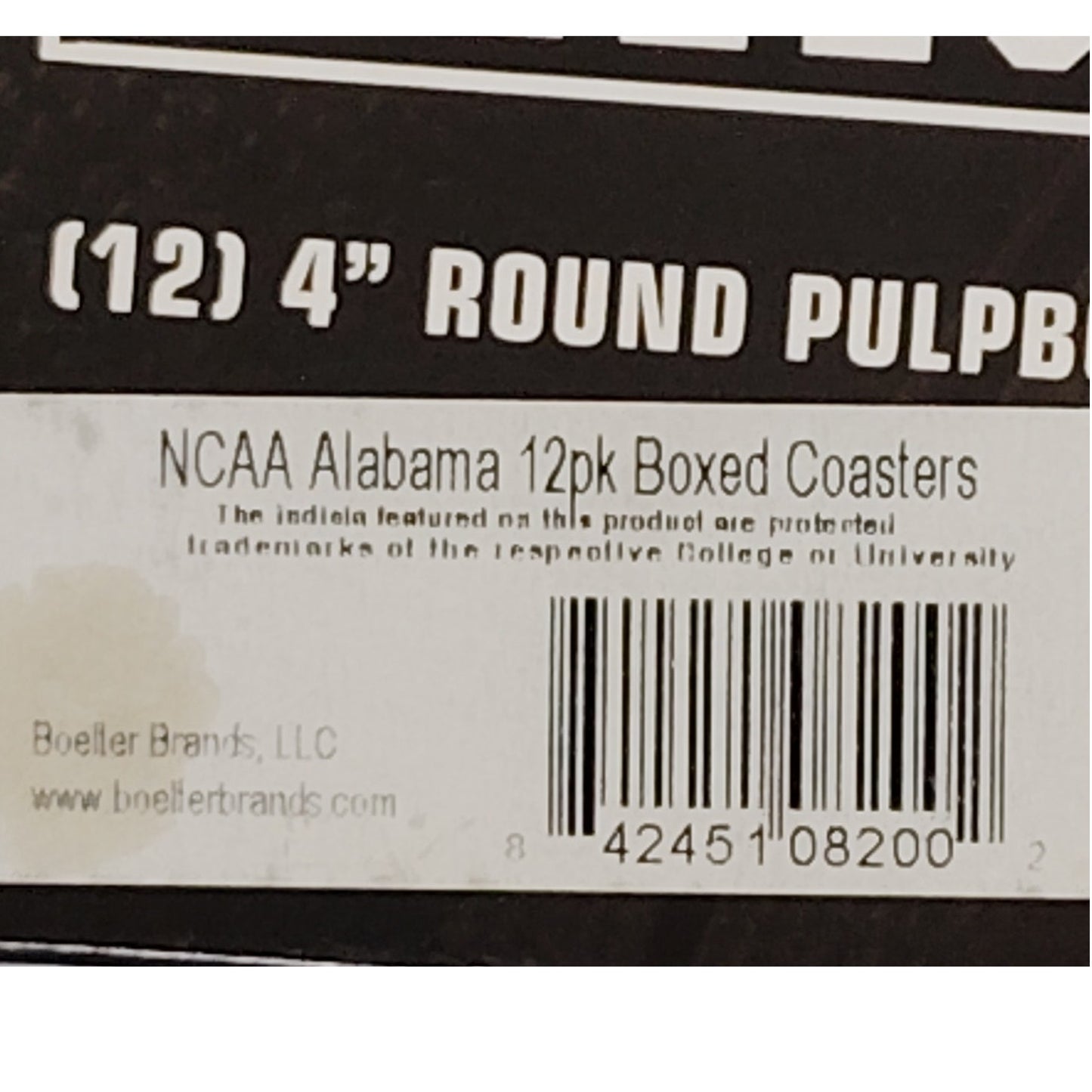 Vintage University of Alabama Collegiate Coasters - 4" Round Pulpboard - 12 Ct. - Crimson Tide Logo