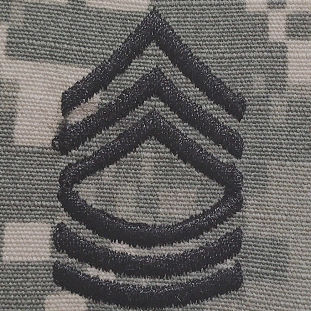 U.S. Army Master Sergeant (MSG) Patch ACU Digital, 2"×2" Hooked Device – E‑8