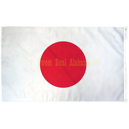 Country Flag, Japan 3 Ft. x 5 Ft. Polyester Flag, Metal Grommets, Canvas Header