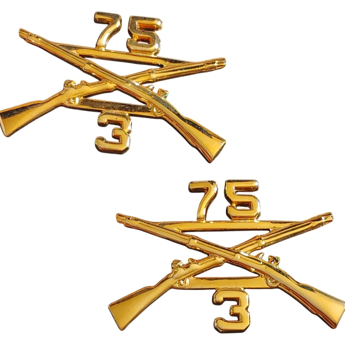 3rd Battalion 75th Ranger Regiment Infantry Crossed Rifles Novelty Lapel Pin Set
