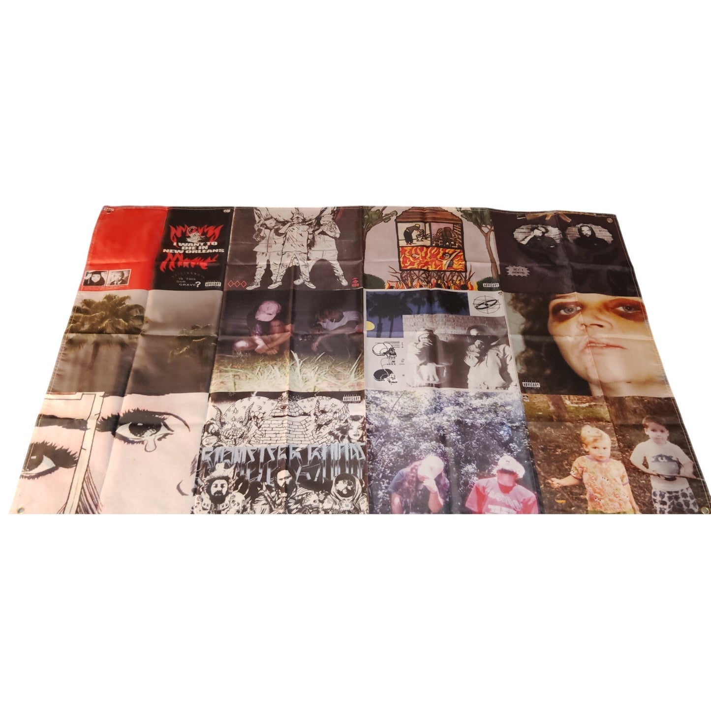Hip Hop Album Covers Tapestry Wall Hanging Flag 40x60 in w/ Brass Grommets
