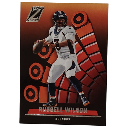 Russell Wilson, Denver Broncos, NFL 2022 Panini-Zenith Card 77, EX/NM