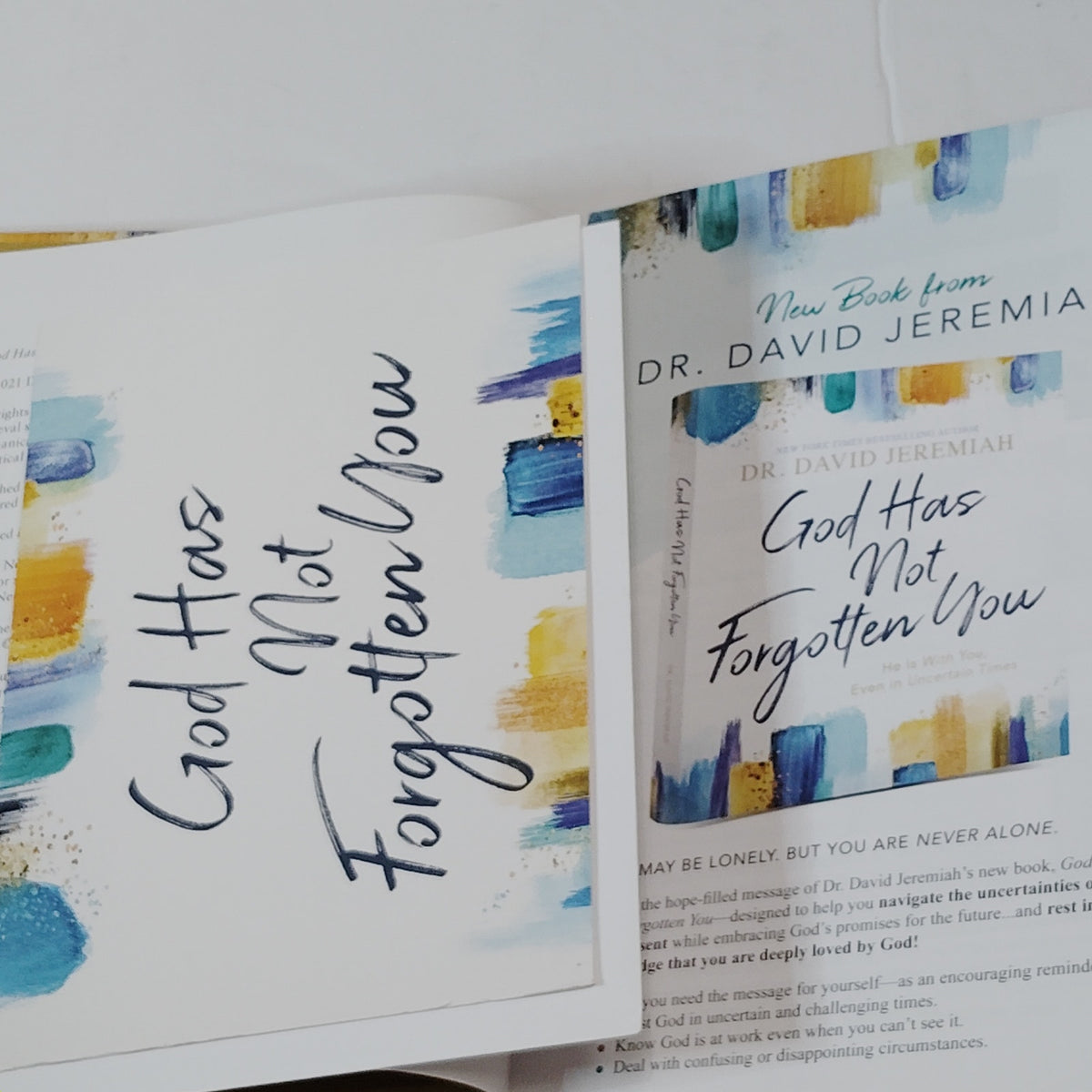 Dr. David Jeremiah - God Has Not Forgotten You - Hardcover Book 2021