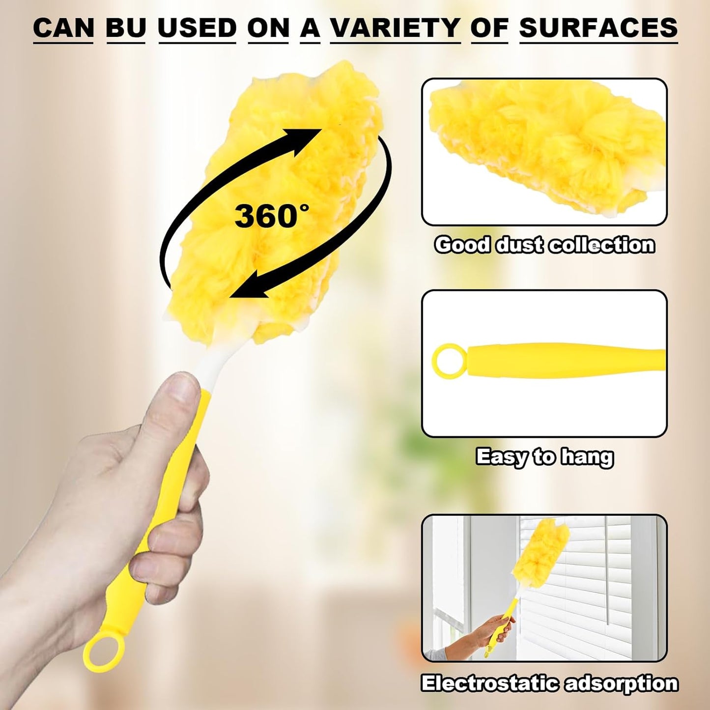 40‑Pack Duster Refills with Handle and Telescopic Rod Microfiber Cleaning Set