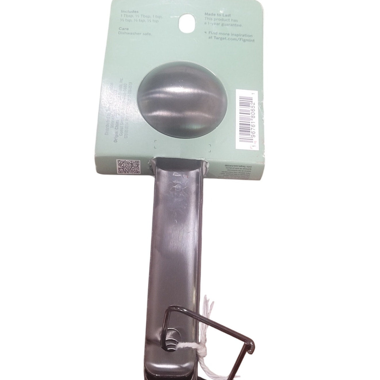 Figmint Measuring Spoons  6pc Stainless Steel Set  Matte Black  Dishwasher-Safe