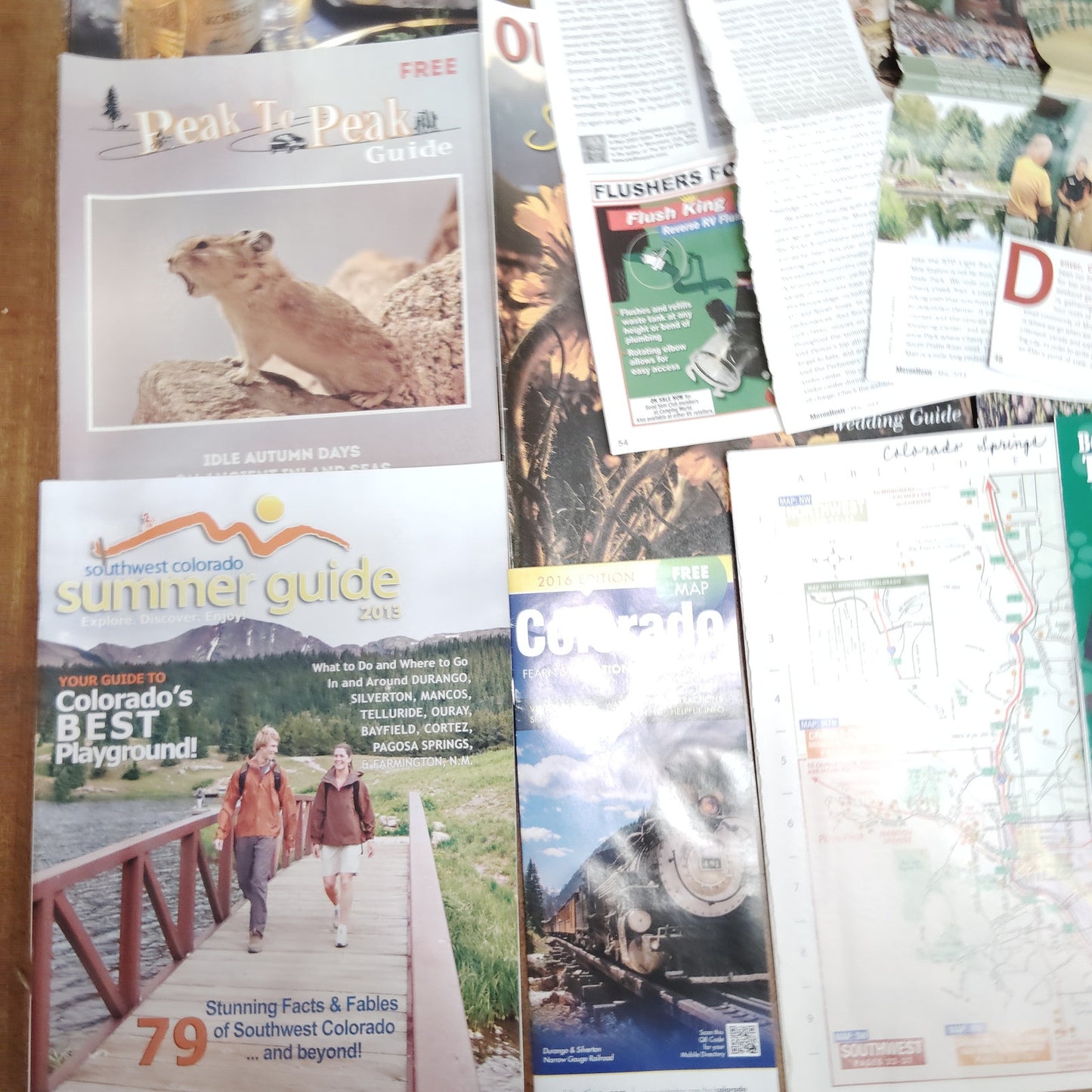 Colorado Tourism Guides & Ephemera Lot (2011-2013) - Maps & Brochures - 7 lbs.