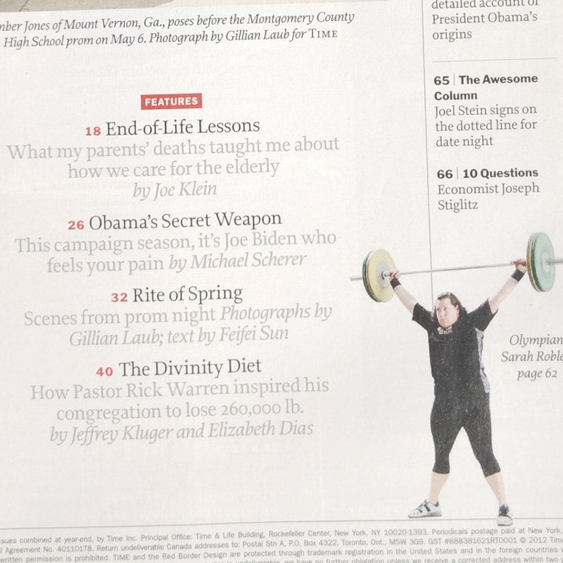 TIME Magazine June 11 2012 How to Die Joe Klein Cover Story Back Issue